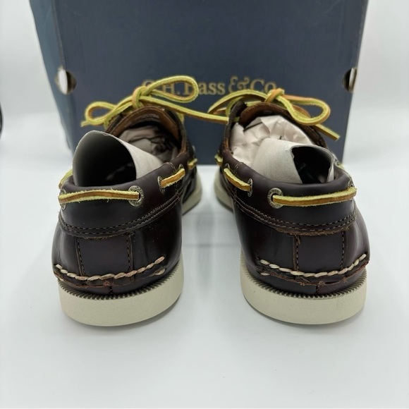 G.H. Bass & Co. MENS LEATHER HAMPTON BOAT SHOE 8W - Picture 4 of 8